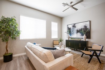 Living Room at The Carson Townhome Apartments - Photo Gallery 8