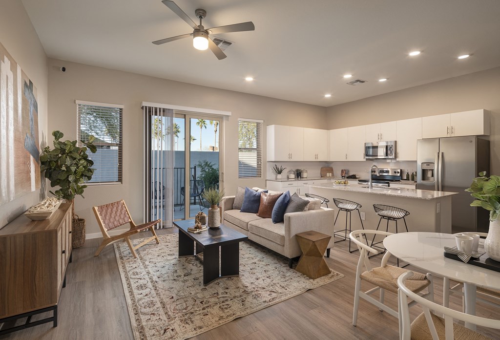 Living Room at The Carson Townhomes in Downtown GIlbert Arizona