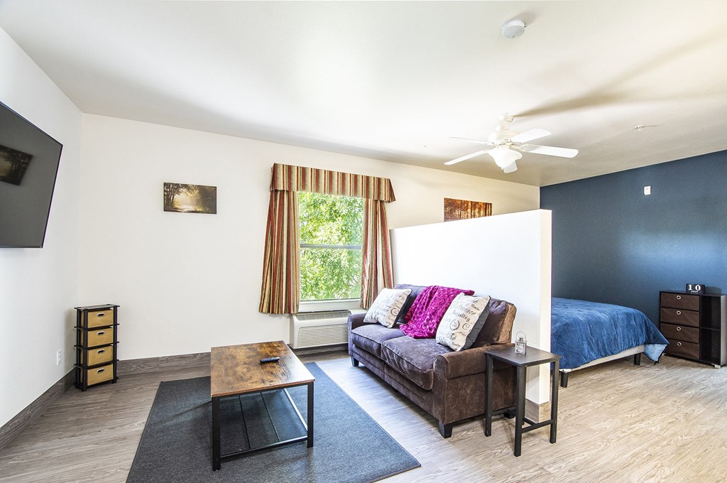 Living Room at The Vistas Apartments