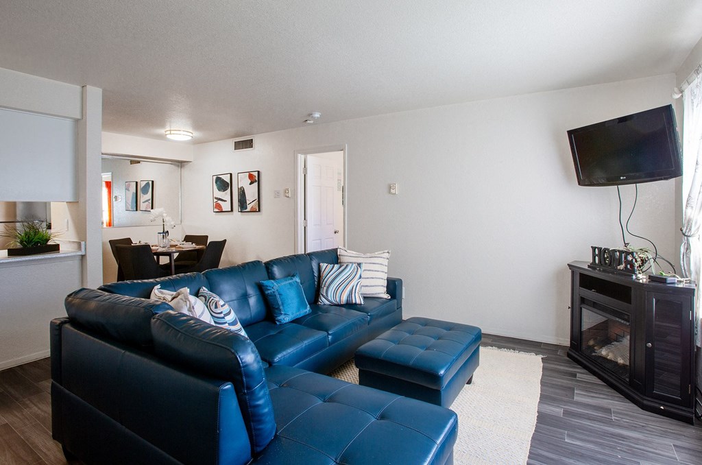 Living Room at Whispering Sands Apartments in Albuquerque