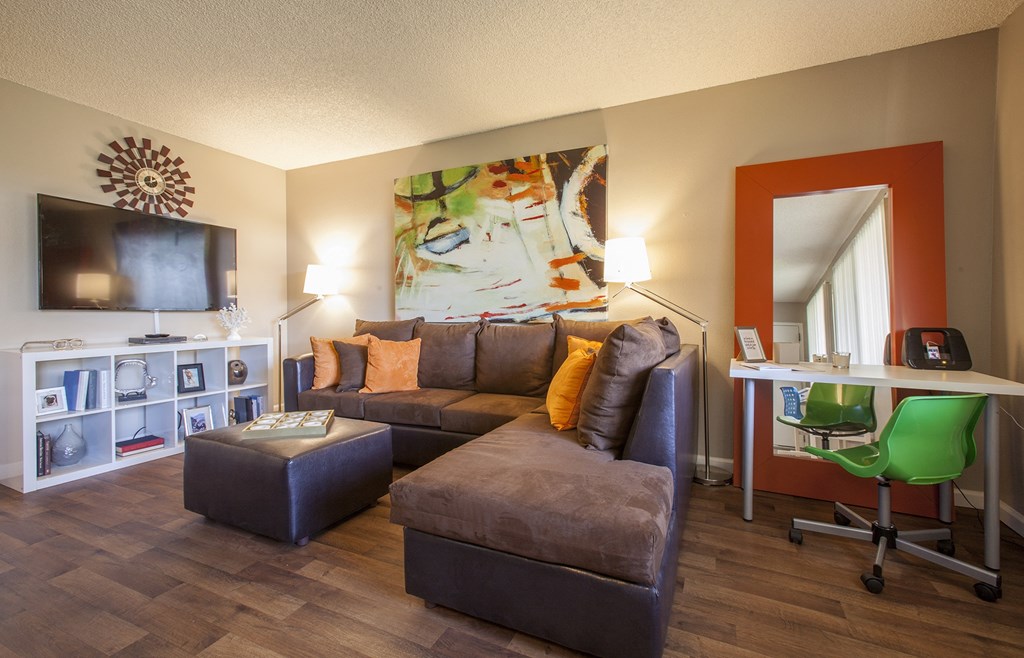 Living Room at Zona Verde Apartments