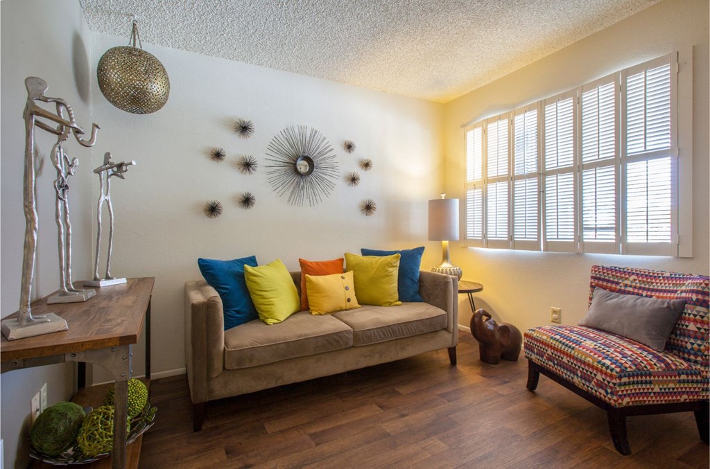 Living Room at Zona Village Apartments in Tucson, AZ
