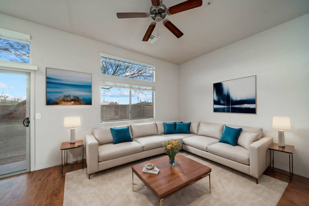 Living Room with Views at Avilla Preserve Apartment Homes in Tucson Arizona