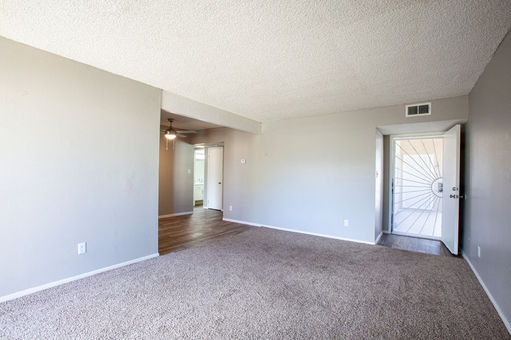 Living room at Brookwood Apartments in Tucson AZ 3-2020