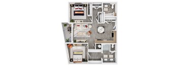 Lucero Apartments C1 Two bedroom floorplan in Phoenix