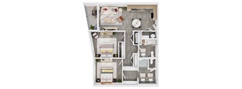 Lucero Apartments C2 Two bedroom floorplan in Phoenix