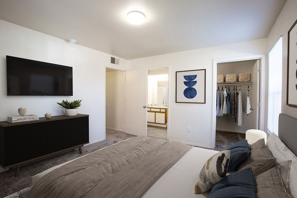 Master Bedroom 3 Bedroom Floorplan at Aspen Ridge Apartments in Albuquerque New Mexico