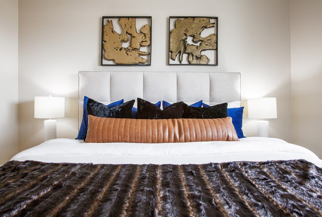 Master Bedroom at The Carson Townhome Apartments