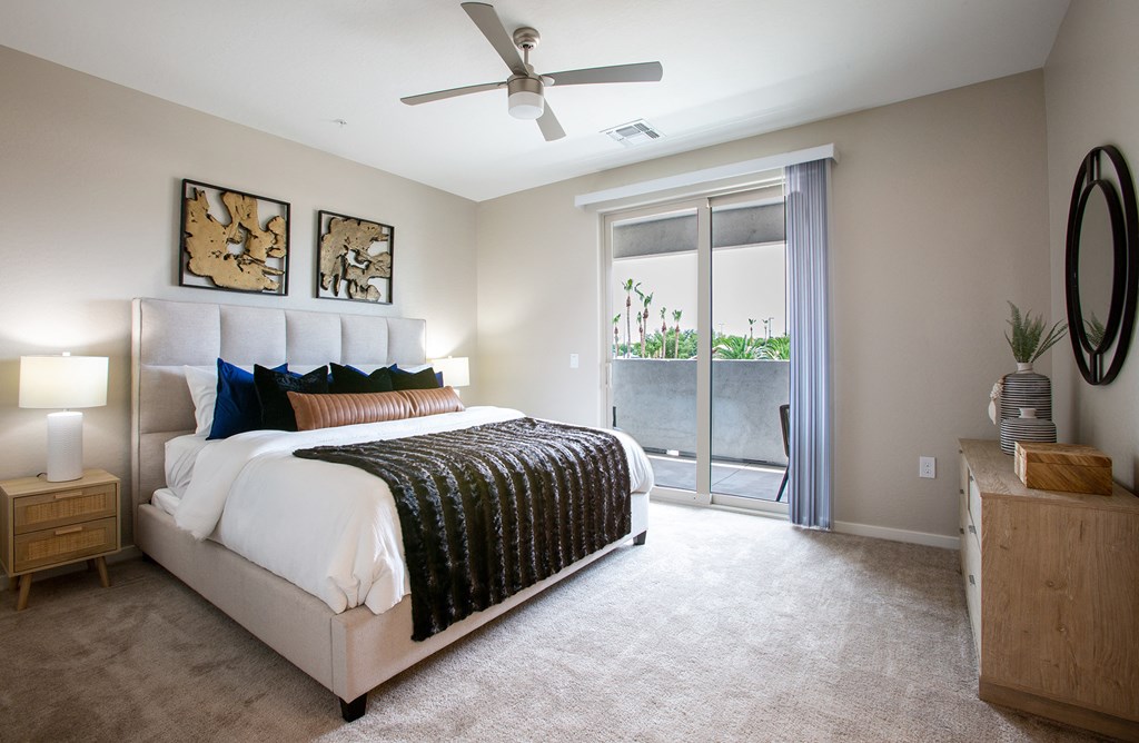 Master Bedroom at The Carson Townhome Apartments