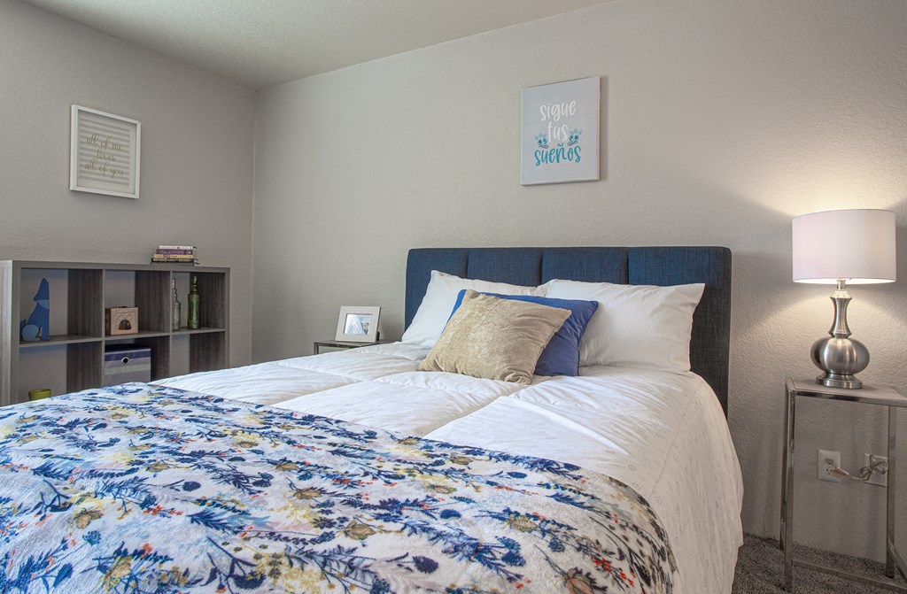 Master Bedroom at Villas Del Cielo Aprartments in Albuquerque New Mexico October 2020
