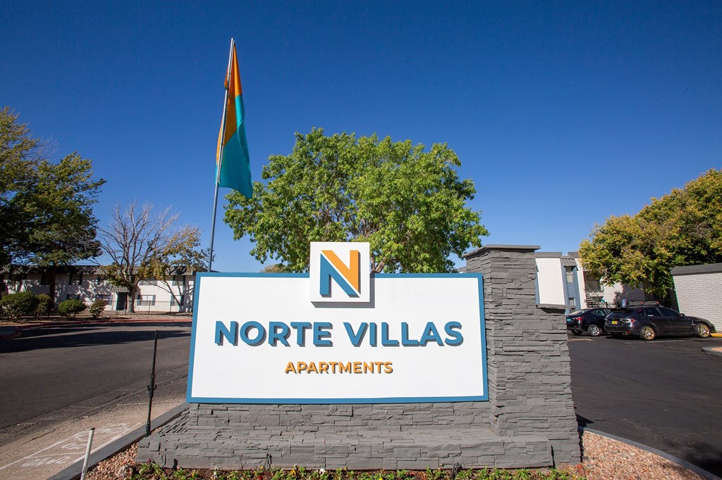 Monument Sign at Norte Villas in Albuquerque New Mexico