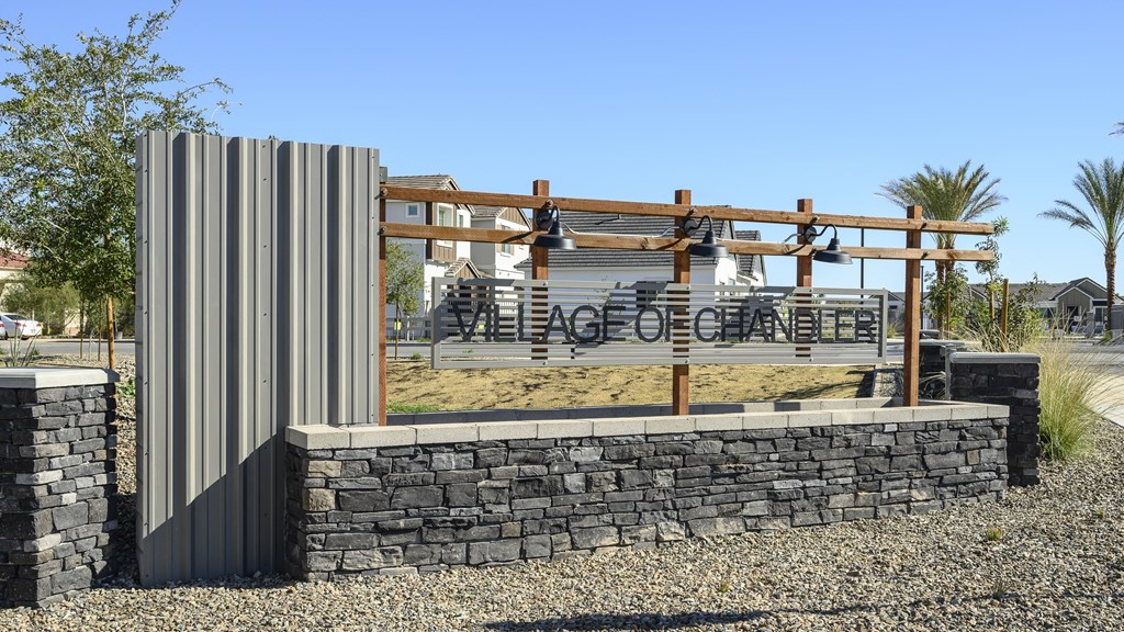 Monument Signage at Village of Chandler in Chandler Arizona