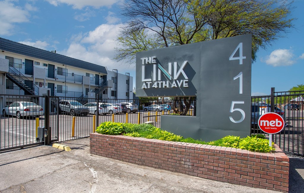 Monument sign at The Link at 4th Ave Apartments