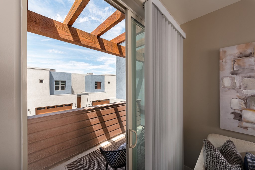 One Bedroom Balcony at The Ashley Apartments in Chandler Arizona