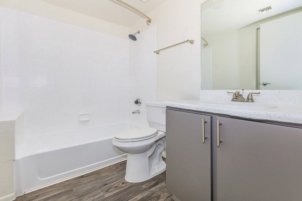 One Bedroom Bathroom at Winterhaven Terrace Apartments in Tucson Arizona