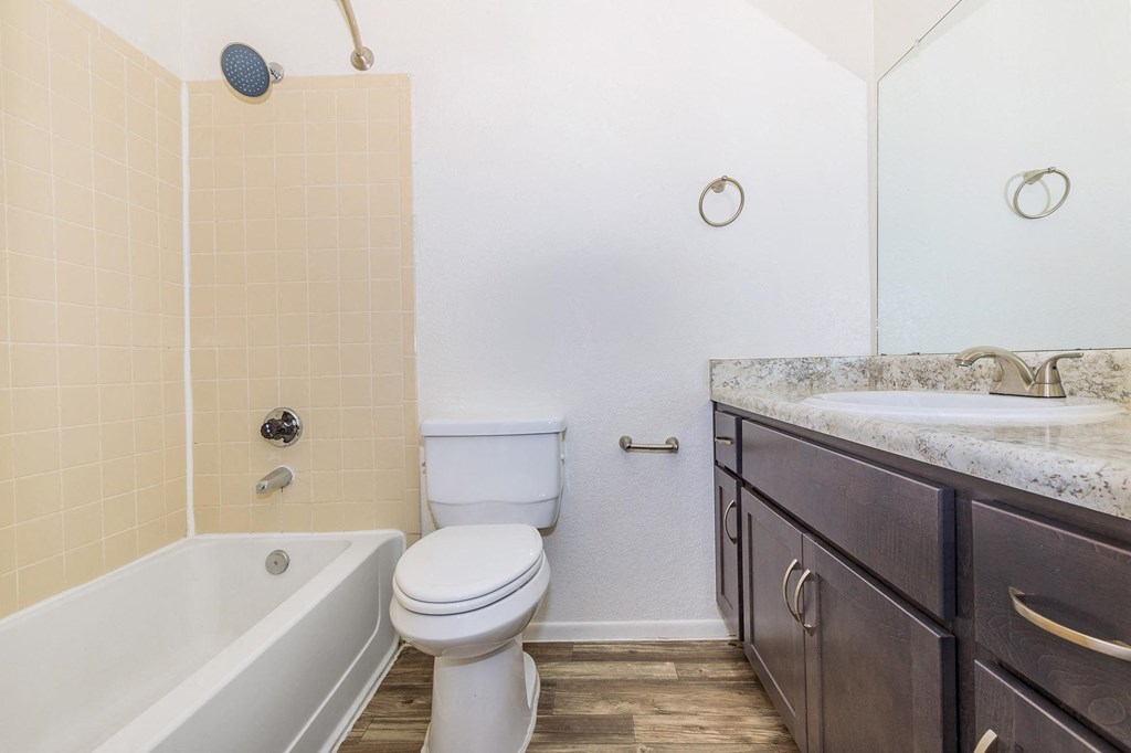 One Bedroom Bathroom at Winterhaven Terrace Apartments in Tucson Arizona