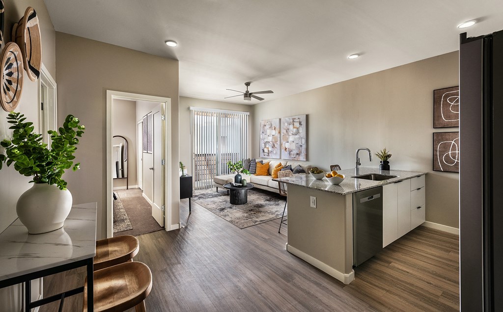 One Bedroom Common Area at The Ashley Apartments in Chandler Arizona
