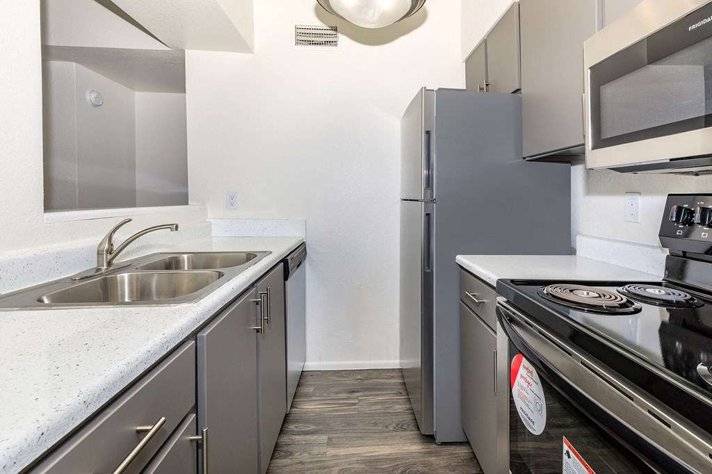 One Bedroom Kitchen at Winterhaven Terrace Apartments in Tucson Arizona
