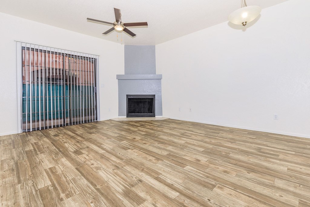 One Bedroom Living Room at Winterhaven Terrace Apartments in Tucson Arizona
