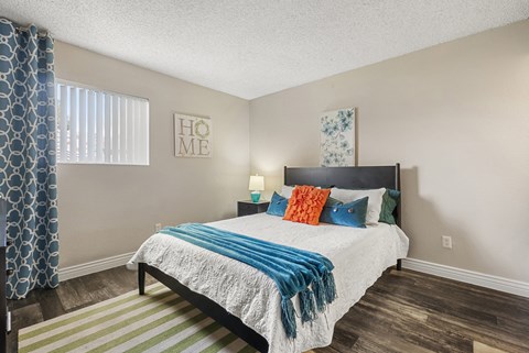 One Bedroom bedroom at Villa Toscana Apartments in Phoenix Arizona