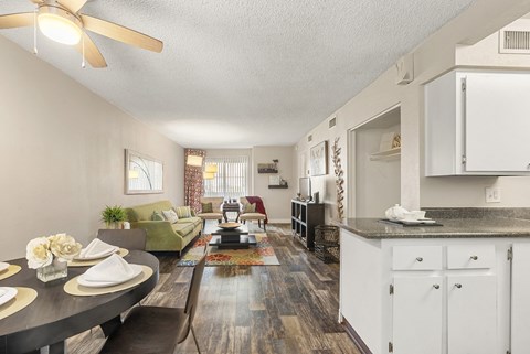 One Bedroom common area at Villa Toscana Apartments in Phoenix Arizona