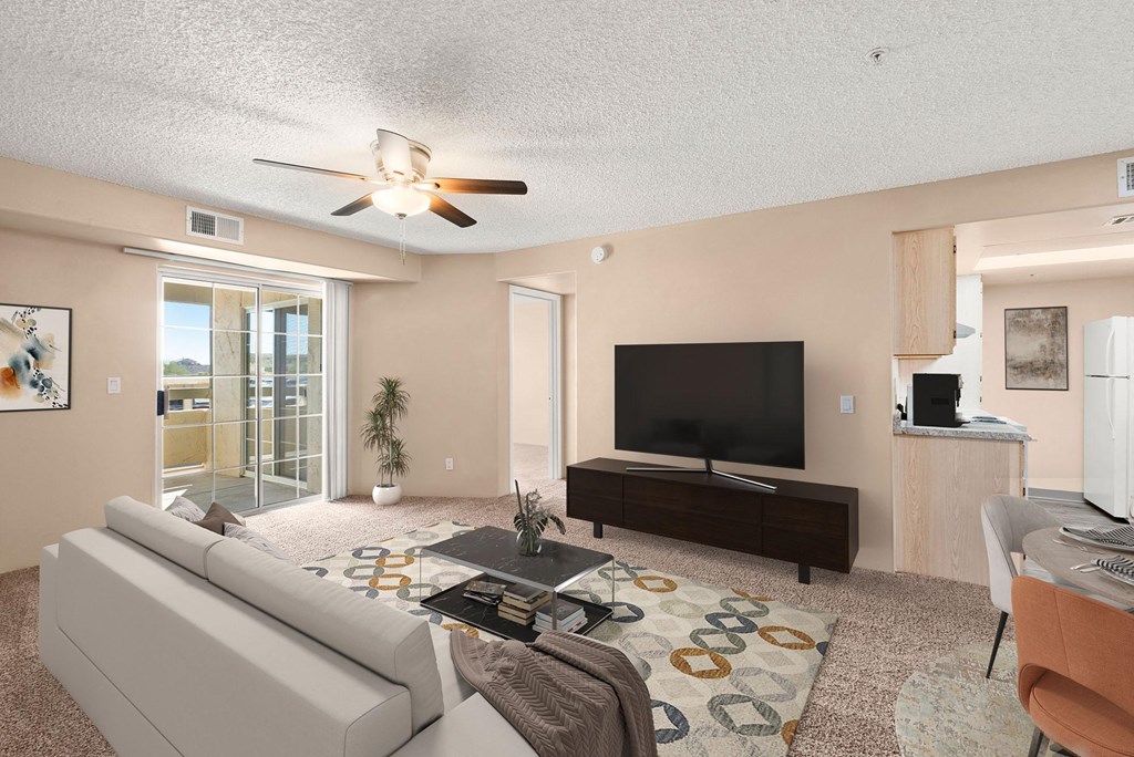 living Room at Silver Cliffs Apartments in Bullhead City Arizona