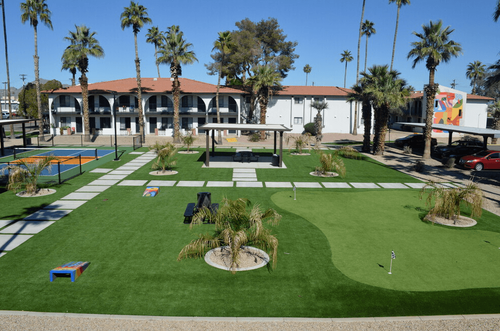 Open Concept Sports Court at Polanco Apartment Homes in Scottsdale Arizona