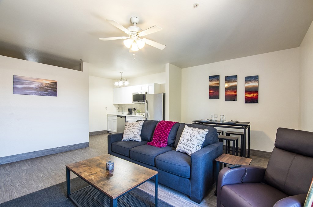 Open concept layout at The Vistas Apartments