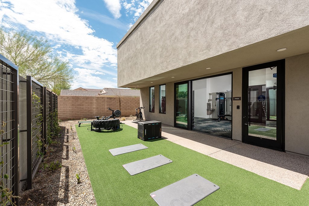 Outdoor Fitness Area at The Ashley Apartments in Chandler Arizona