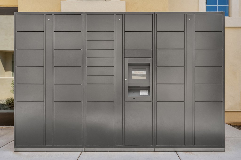 Package Lockers at Bella Victoria Apartments in Mesa Arizona January 2021