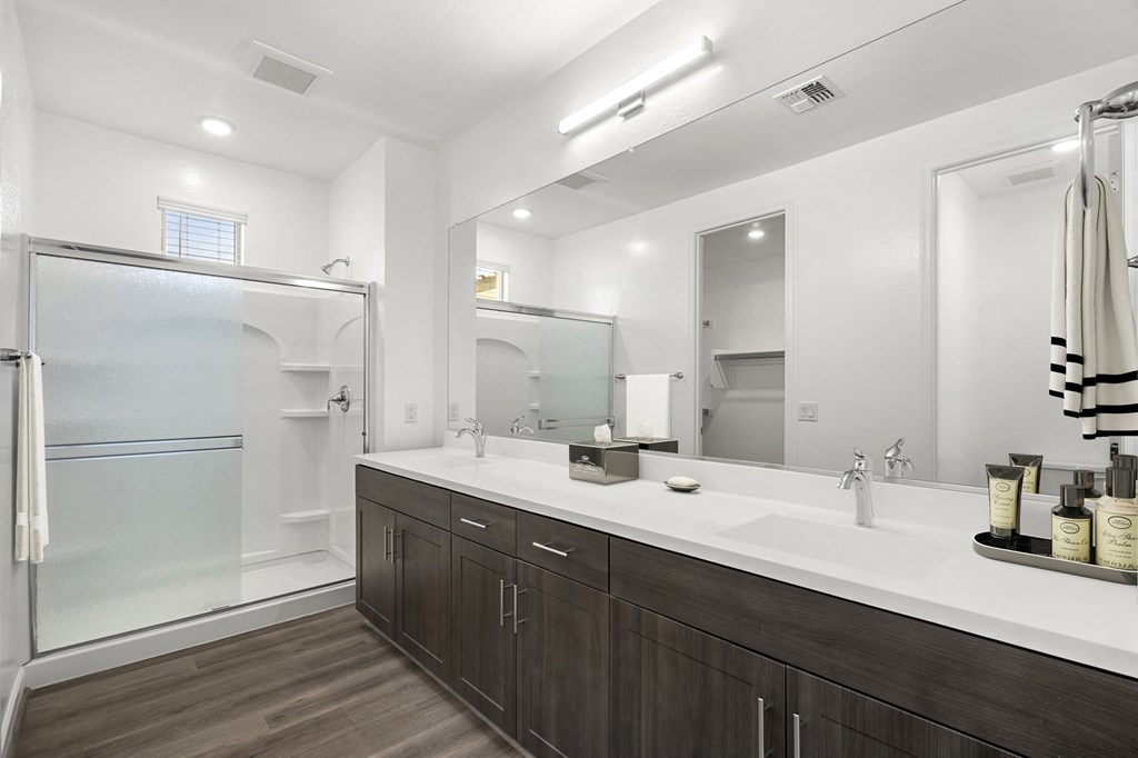 Palermo Furnished Bathroom at Bella Encanta Apartments in Mesa Arizona