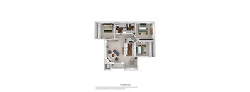 Park Place Apartments C 3x2 1043sqft Floorplan