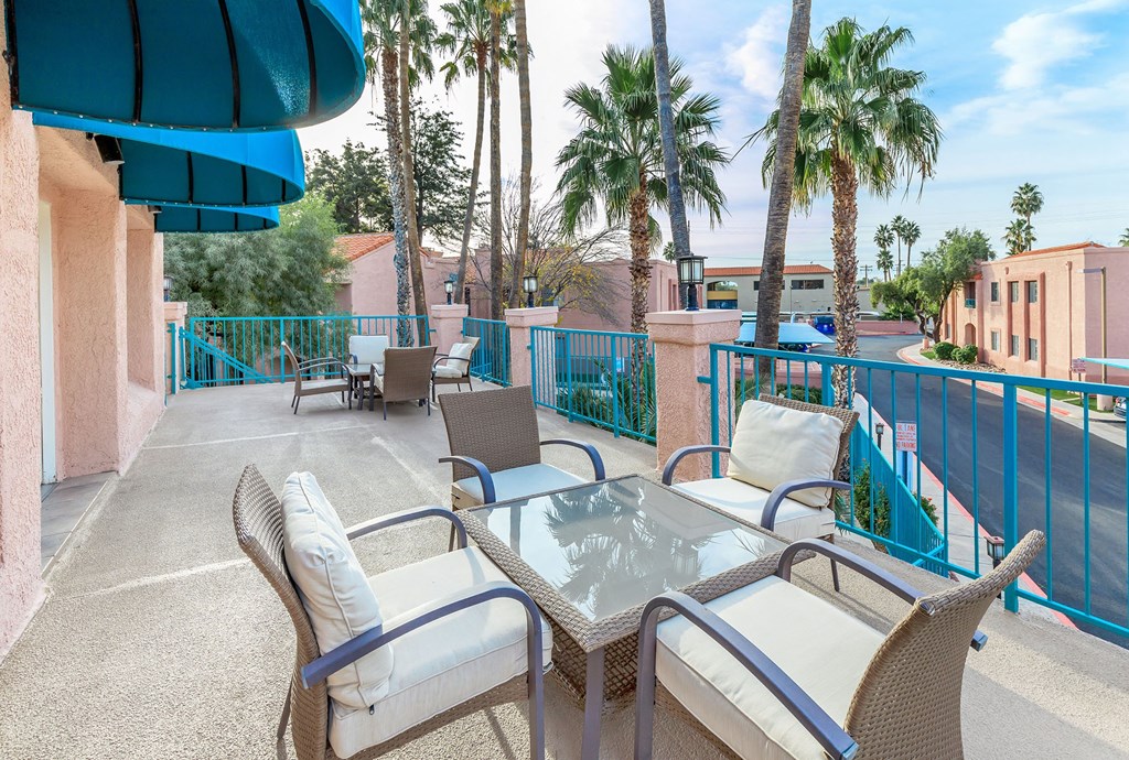 Patio Lounge Area at Winterhaven Terrace Apartments in Tucson Arizona