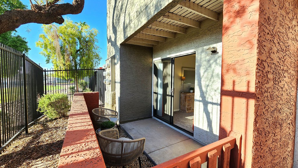 Patio at Ovation at Tempe Apartments in Tempe Arizona