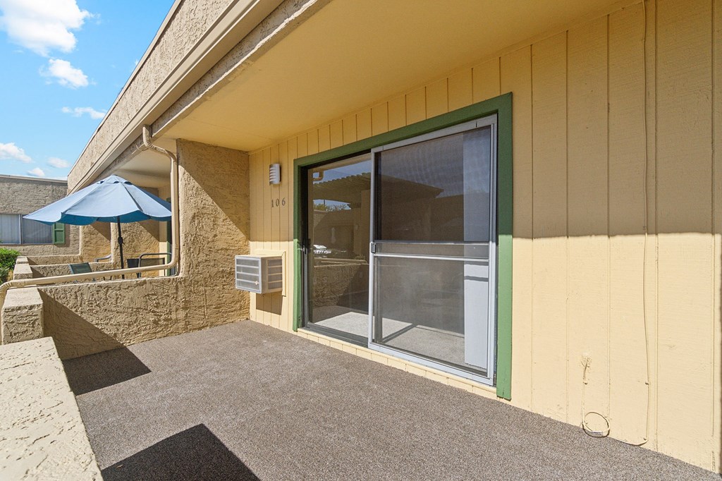Patio at SunVilla Apartments in Mesa Arizona