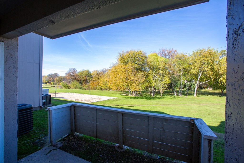 Patio at The Villas at Quail Creek Apartment Homes in Austin Texas