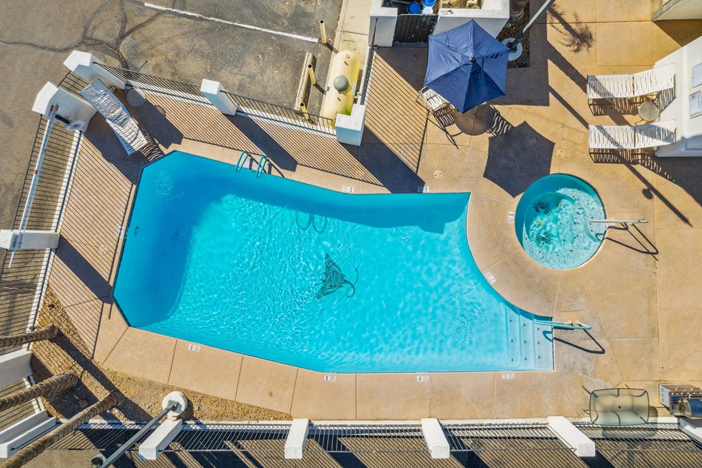 Pool Aerial Stone Ridge Apartments in Bullhead City