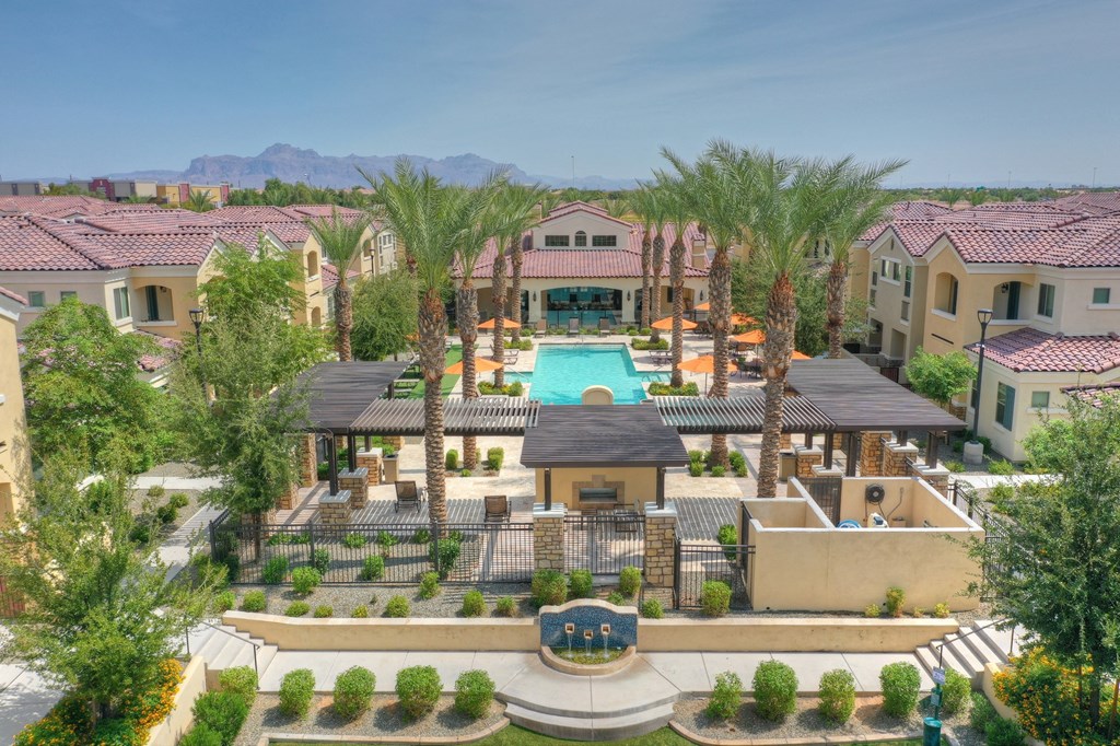 Pool Area at Bella Victoria Apartments in Mesa Arizona January 2021 2