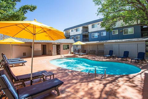 Pool Area at Encanto Lofts in Albuquerque New Mexico