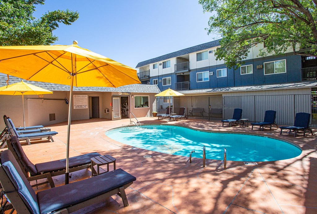 Pool Area at Encanto Lofts in Albuquerque New Mexico