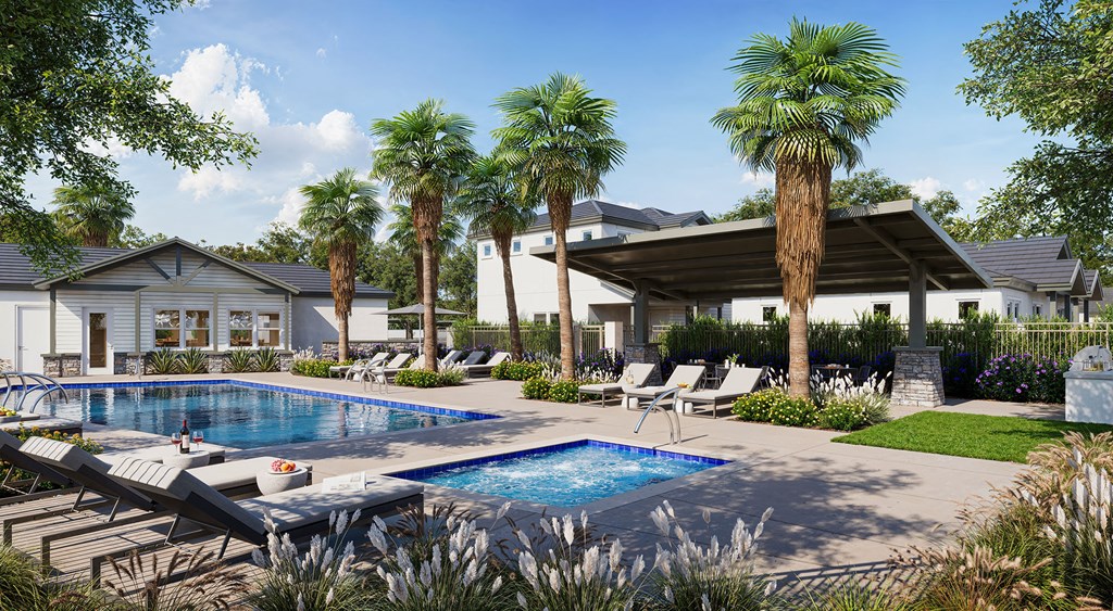 Pool Area of Pique Residences in San Tan Valley Arizona