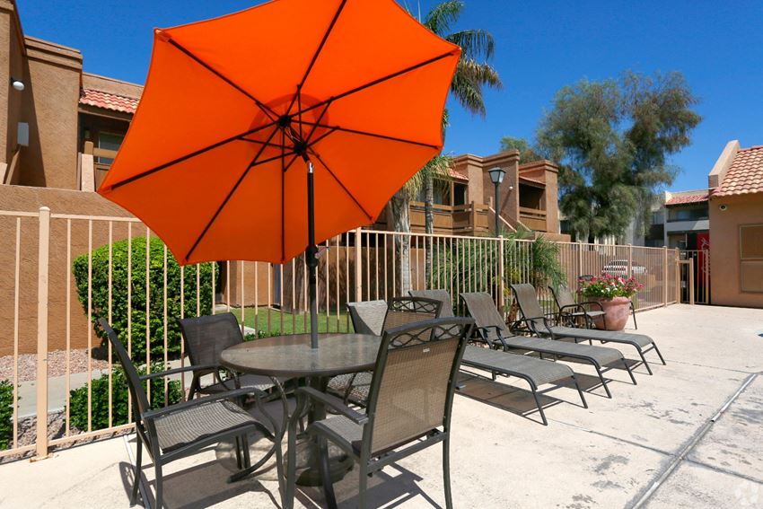 Pool Patio at Sunset Landing Apartments in Glendale, AZ - Photo Gallery