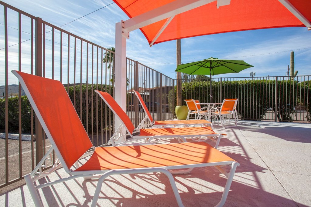 Pool Patio at Zona Village Apartments in Tucson, AZ