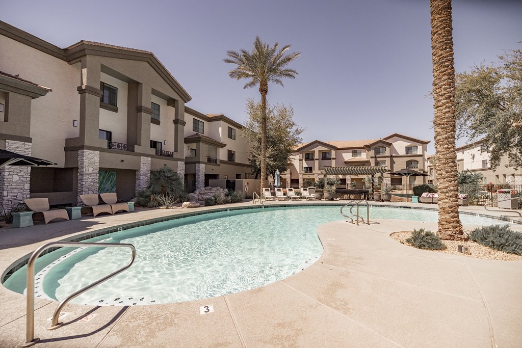 Pool and Lounge Area at Haven Townhomes at P83 in Peoria Arizona