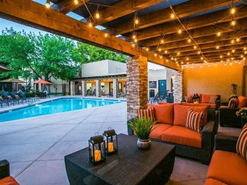Pool & Patio at tierra pointe apartments in Albuquerque, nm - Photo Gallery 2