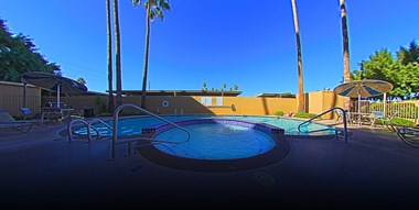Pool & Pool Patio at The Van Buren Luxury Apartments in Tucson, AZ
