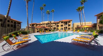 Pool & Pool Patio at Zona Rio Apartments in Tucson, AZ - Photo Gallery 6