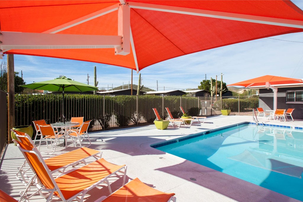 Pool & Pool Patio at Zona Village Apartments in Tucson, AZ