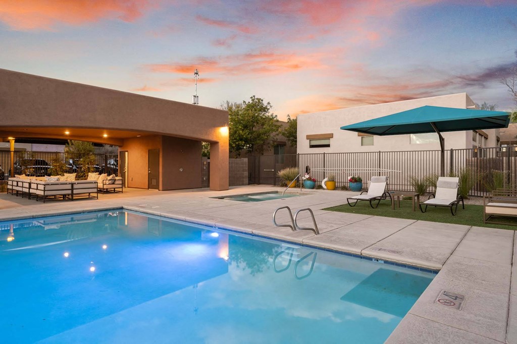 Pool and Spa at Avilla Preserve Apartment Homes in Tucson Arizona