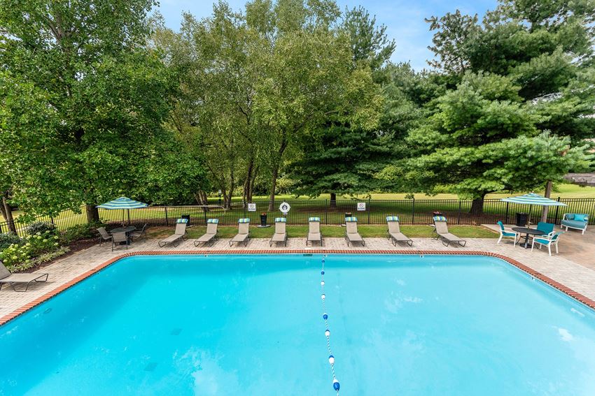Pool and pool patio at Carrington Apartments in Hendersonville TN March 2021 7